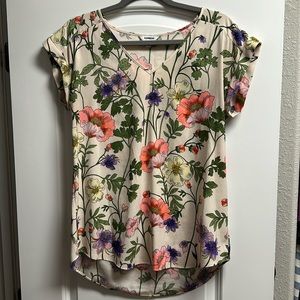 Express floral V neck blouse